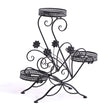 Levede Plant Stand Outdoor Indoor Metal Black-2018816658419879936