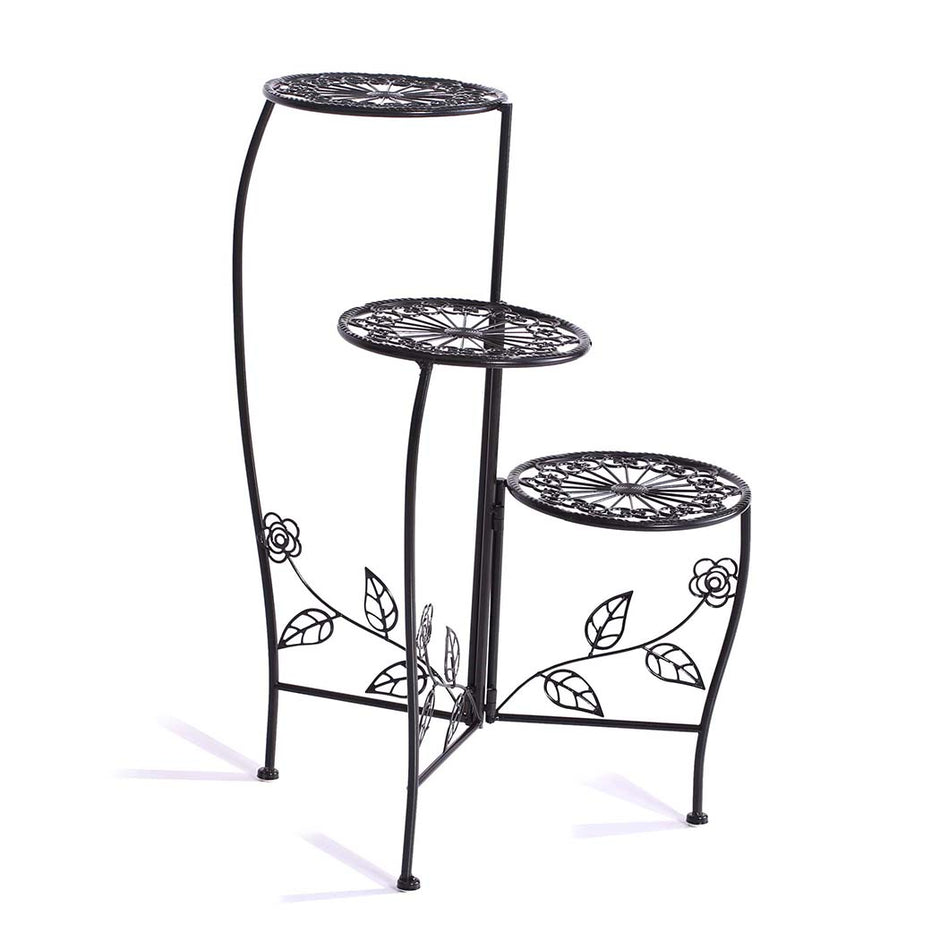Plant Stand Outdoor Indoor Flower Pots Black-2006732927945281536