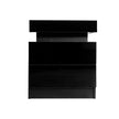 Levede Bedside Tables Side Table 2 Drawers Black-2006733164113956865