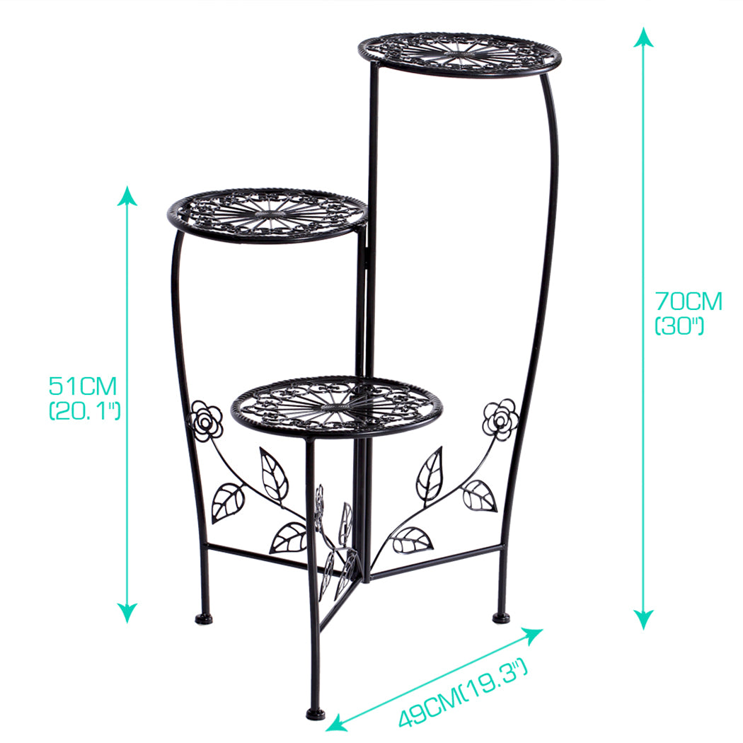 Plant Stand Outdoor Indoor Flower Pots Black-2006732927945281538