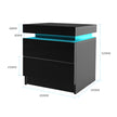Levede Bedside Tables Side Table 2 Drawers Black-2006733164113956866