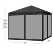 Mountview Gazebo Pop Up Marquee Outdoor Black-2018816886715846658