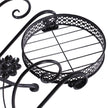 Levede Plant Stand Outdoor Indoor Metal Black-2018816658419879940
