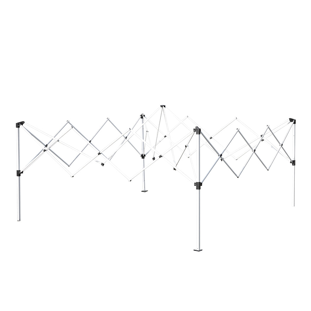 Mountview Gazebo 3x3m Pop Up Marquee Grey-2018816886535491588