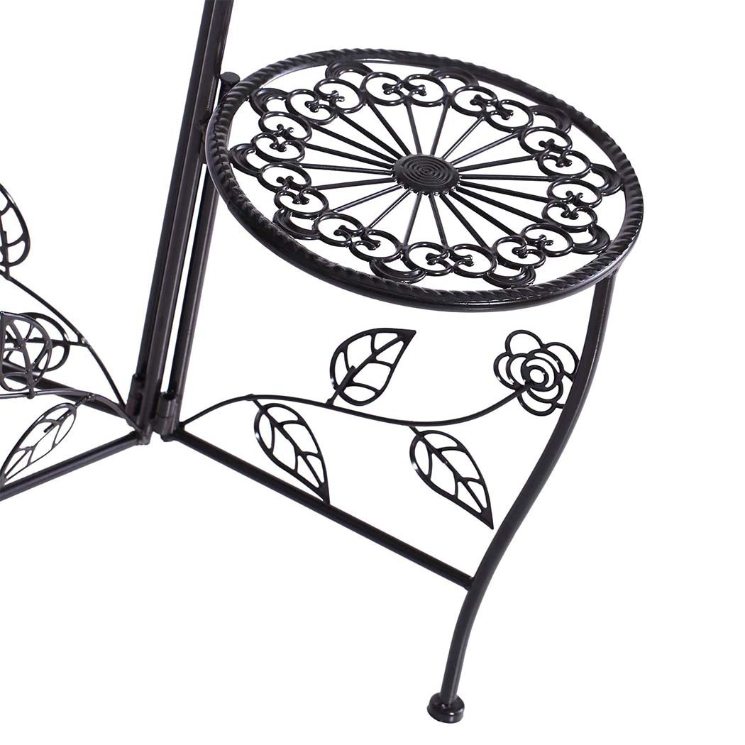 Plant Stand Outdoor Indoor Flower Pots Black-2006732927945281541