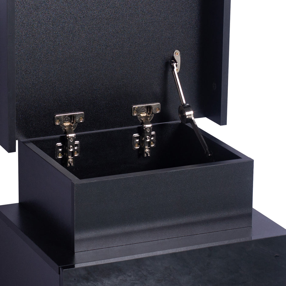 Levede Bedside Tables Side Table 2 Drawers Black-2006733164113956869