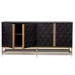 CDT2922-NI 1.78m Sideboard - Black Wood with Gold Handle