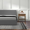 Milano Luxury Gas Lift Bed with Headboard (Model 1) - Grey No.28 - Double-1951134893945786373