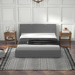 Milano Sienna Luxury Bed with Headboard (Model 2) - Grey No.28 - Double-1951134894147112963