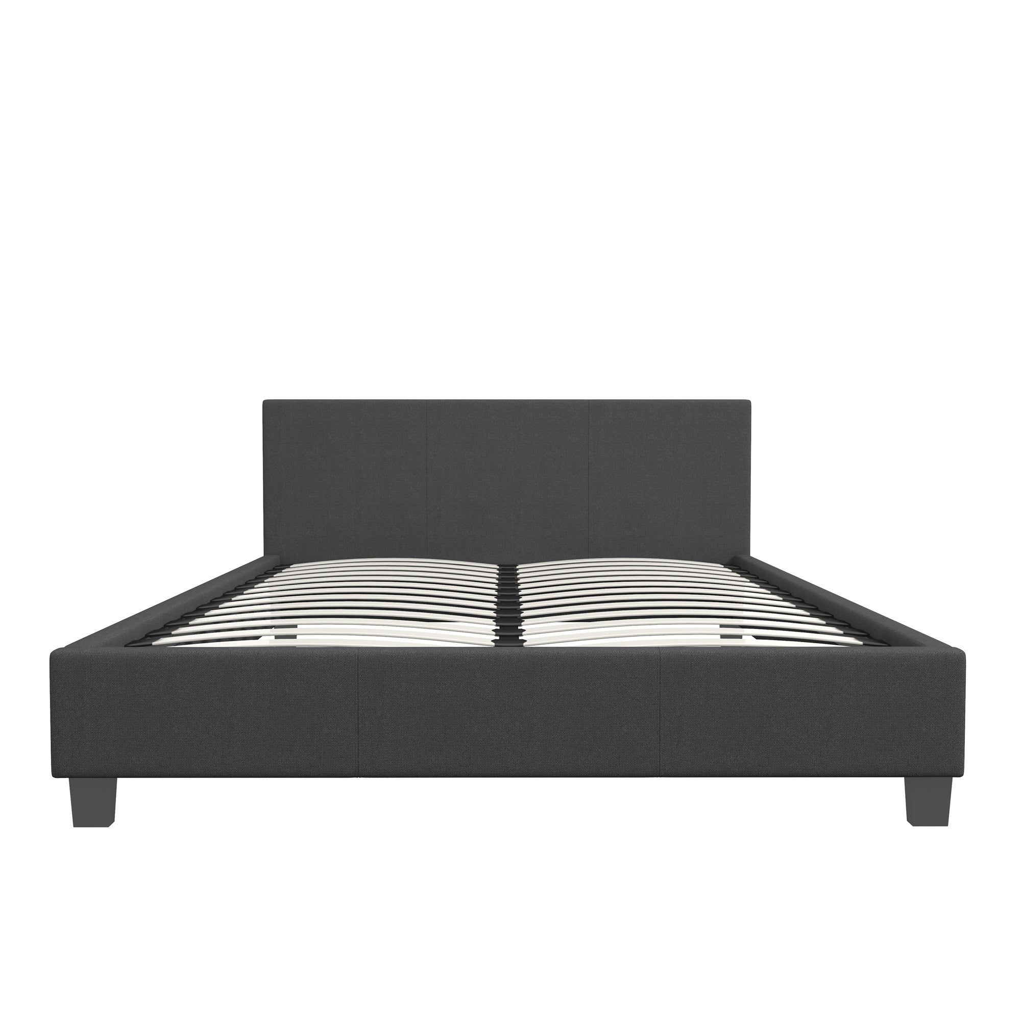 Milano Sienna Luxury Bed with Headboard (Model 2) - Charcoal No.35 - Queen-1951134896151990277
