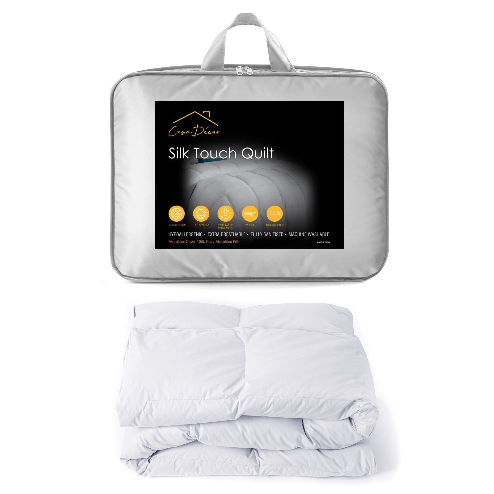 Casa Decor 360GSM Silk Touch Quilt - Double-1951134841277911043