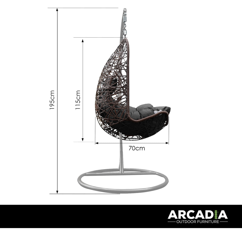 Arcadia Furniture Egg Chair - Oatmeal and Grey-1951134906868436997