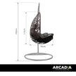 Arcadia Furniture Egg Chair - Oatmeal and Grey-1951134906868436997
