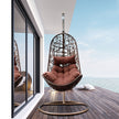 Arcadia Furniture Egg Chair - Brown and Coffee-1951134907065569280