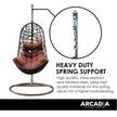 Arcadia Furniture Egg Chair - Brown and Coffee-1951134907065569283