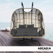 Arcadia Furniture 2 Seater Rocking Egg Chair - Oatmeal and Grey-1951134907258507265