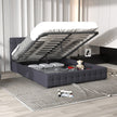Milano Decor Eden Gas Lift Bed - Dark Grey - Single-1951134897183789059