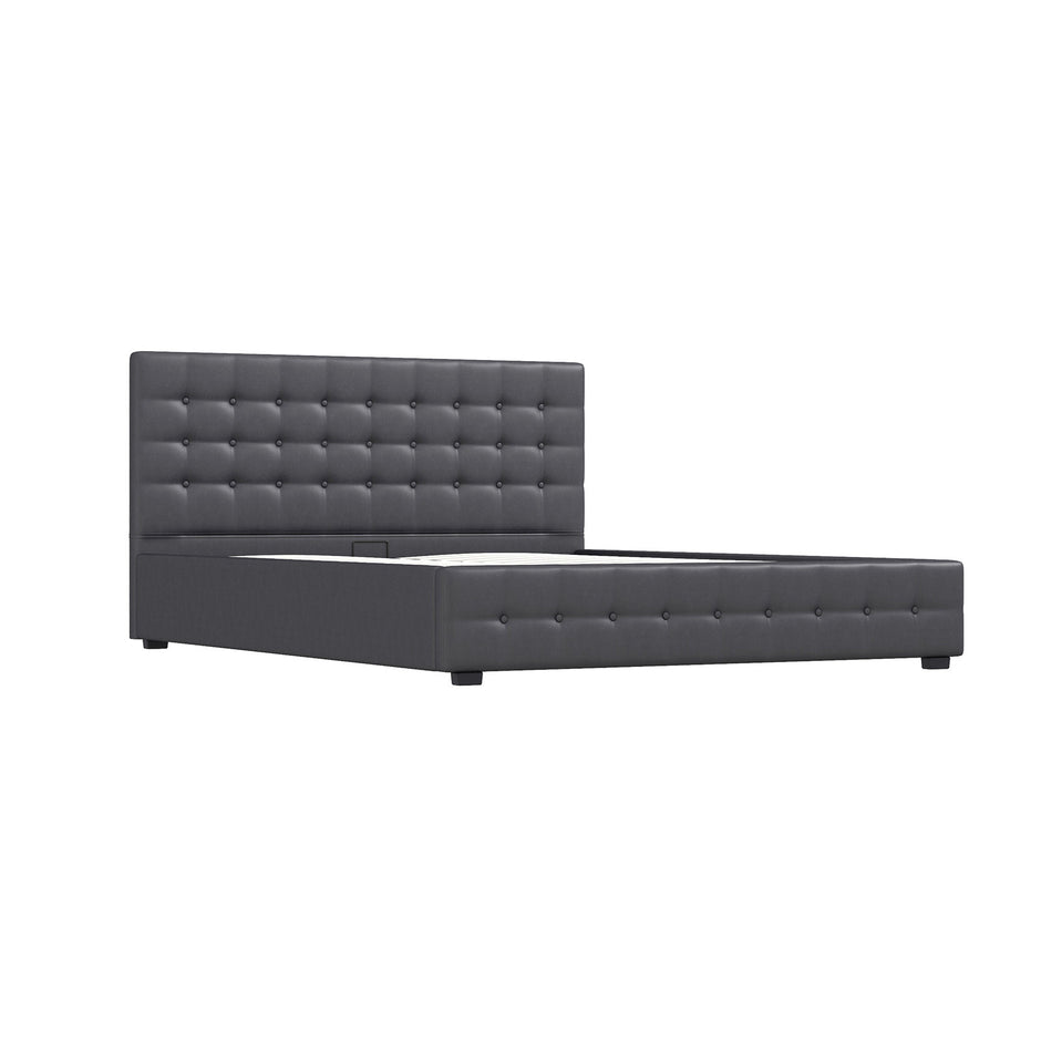 Milano Decor Eden Gas Lift Bed - Dark Grey - Double-1951134897640968196
