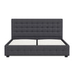 Milano Decor Eden Gas Lift Bed - Dark Grey - Queen-1951134897842294790