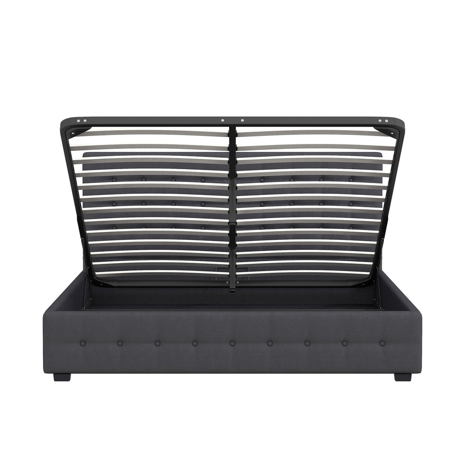 Milano Decor Eden Gas Lift Bed - Dark Grey - Queen-1951134897842294791