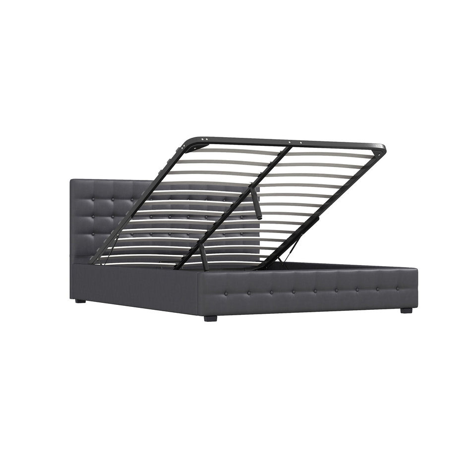 Milano Decor Eden Gas Lift Bed - Dark Grey - King-1951134898052009989