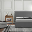 Milano Luxury Gas Lift Bed with Headboard (Model 1) - Grey No.28 - Single-1951134898710515716