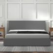 Milano Luxury Gas Lift Bed with Headboard (Model 1) - Grey No.28 - King Single-1951134899142529030