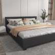 Milano Sienna Luxury Bed with Headboard (Model 2) - Charcoal No.35 - King-1951134900224659460