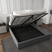 Milano Capri Luxury Gas Lift Bed With Headboard (Model 3) - Grey No.28 - Queen-1951134900979634179