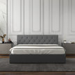 Milano Capri Luxury Gas Lift Bed With Headboard (Model 3) - Grey No.28 - Queen-1951134900979634181