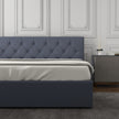 Milano Capri Luxury Gas Lift Bed With Headboard (Model 3) - Charcoal No.35 - King-1951134901155794946