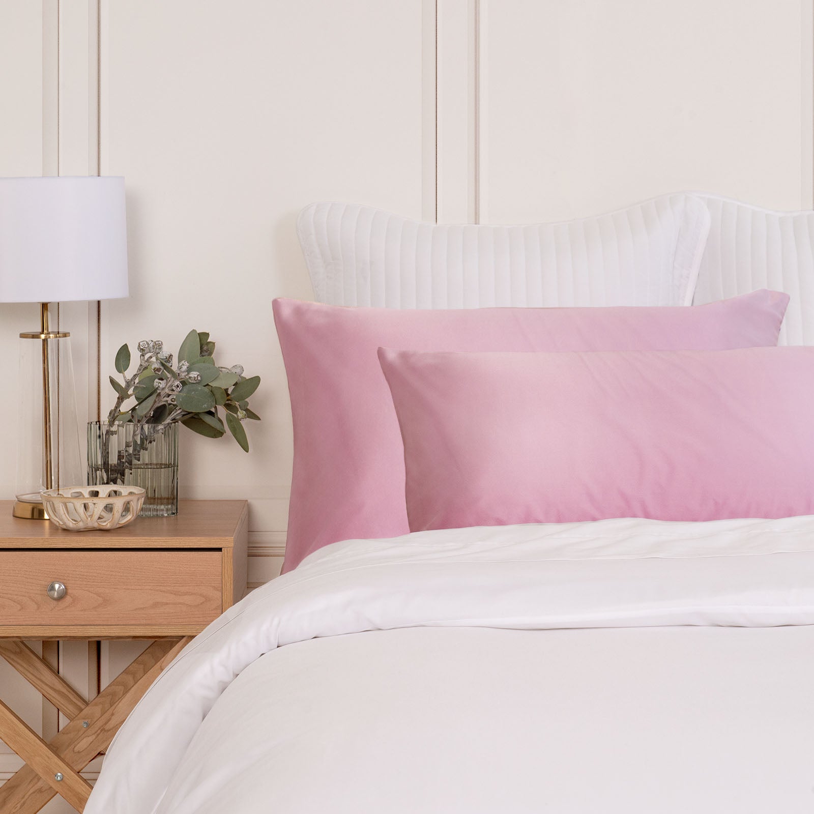 SILK PILLOW CASE TWIN PACK - SIZE: 51X76CM? - Lilac-1951134814916710401