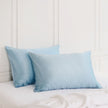 SILK PILLOW CASE TWIN PACK - SIZE: 51X76CM - Soft Blue-1951134815088676864