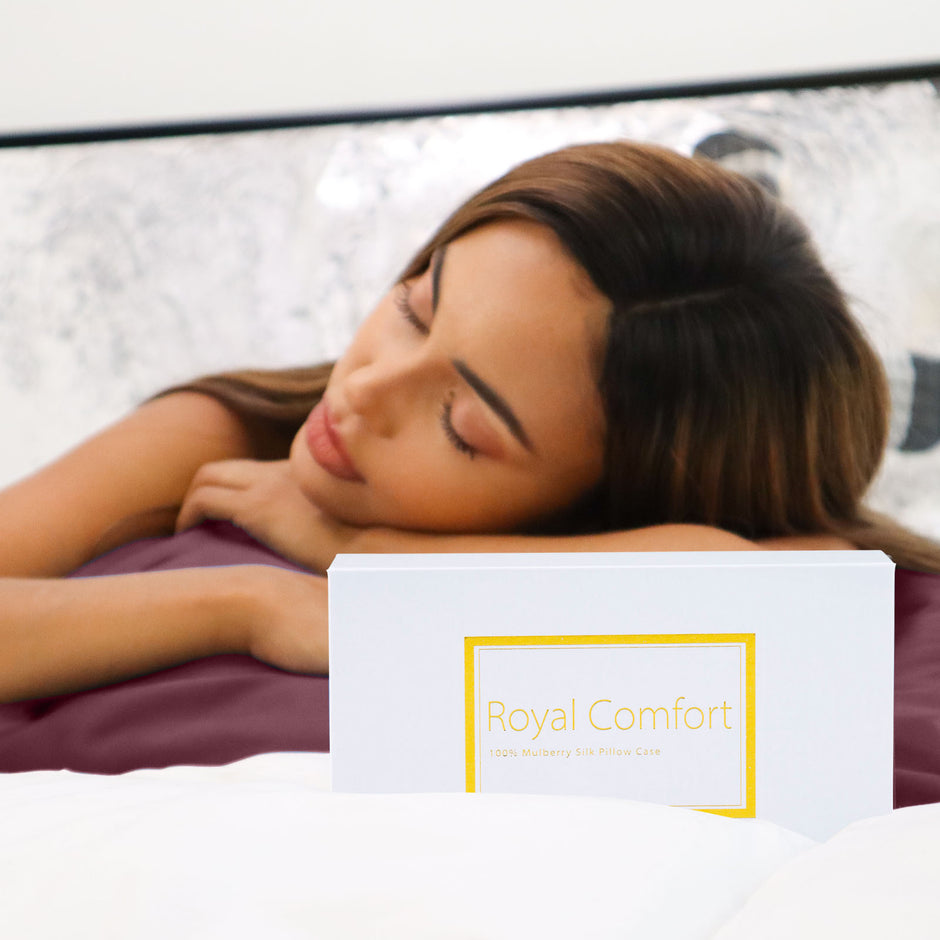 SILK PILLOW CASE TWIN PACK - SIZE: 51X76CM? - Malaga Wine-1951134815281614855