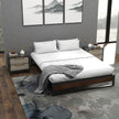 Sorrento Metal and Wood bed base - King-1951134903085174789