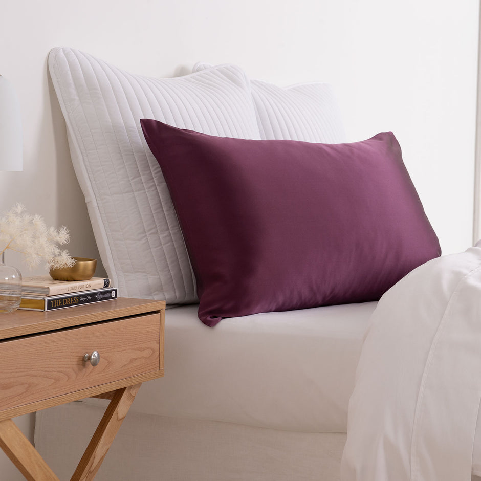 Pure Silk Pillow Case by Royal Comfort (Single Pack) - Malaga Wine-1951134815860428800