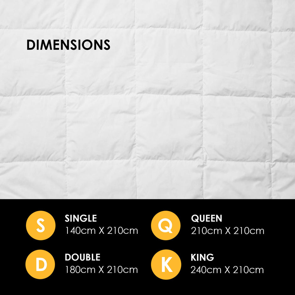 Royal Comfort 800GSM Silk Quilt - Queen-1951134843987431429