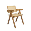Levede 1x Dining Chair Solid Wood Rattan Natural-2006733274801639424