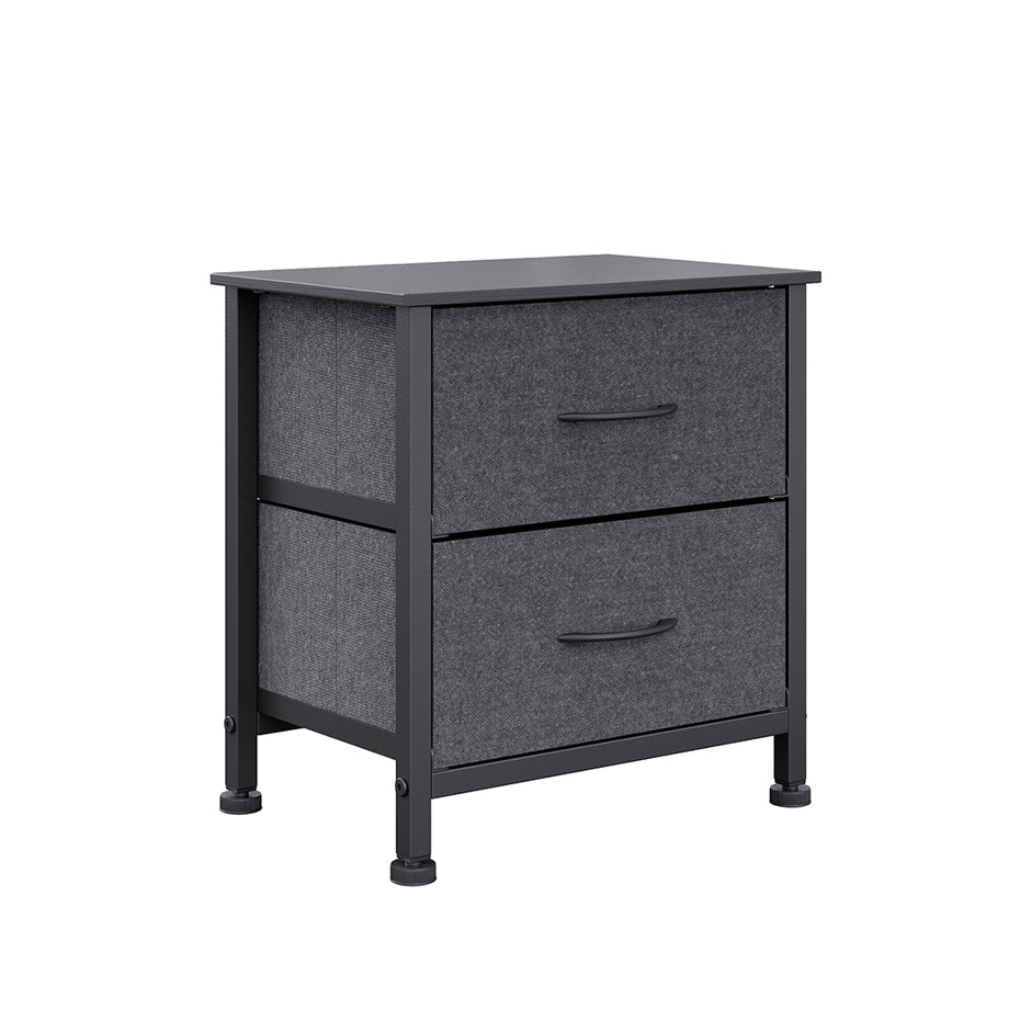 Levede Storage Cabinet Chest of 2 Drawers Dark Grey-2018816789273776128