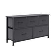 Levede Chest of 5 Drawers Storage Cabinet Dark Grey-2006733262080315392