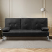 Levede Sofa Bed Adjustable Recliner Black-2006733286516330502