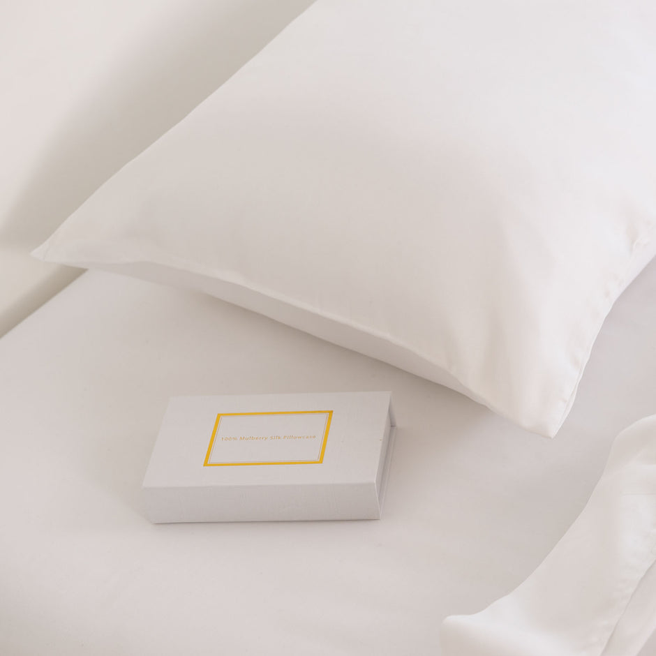 Pure Silk Pillow Case by Royal Comfort-White-1951134813608087555
