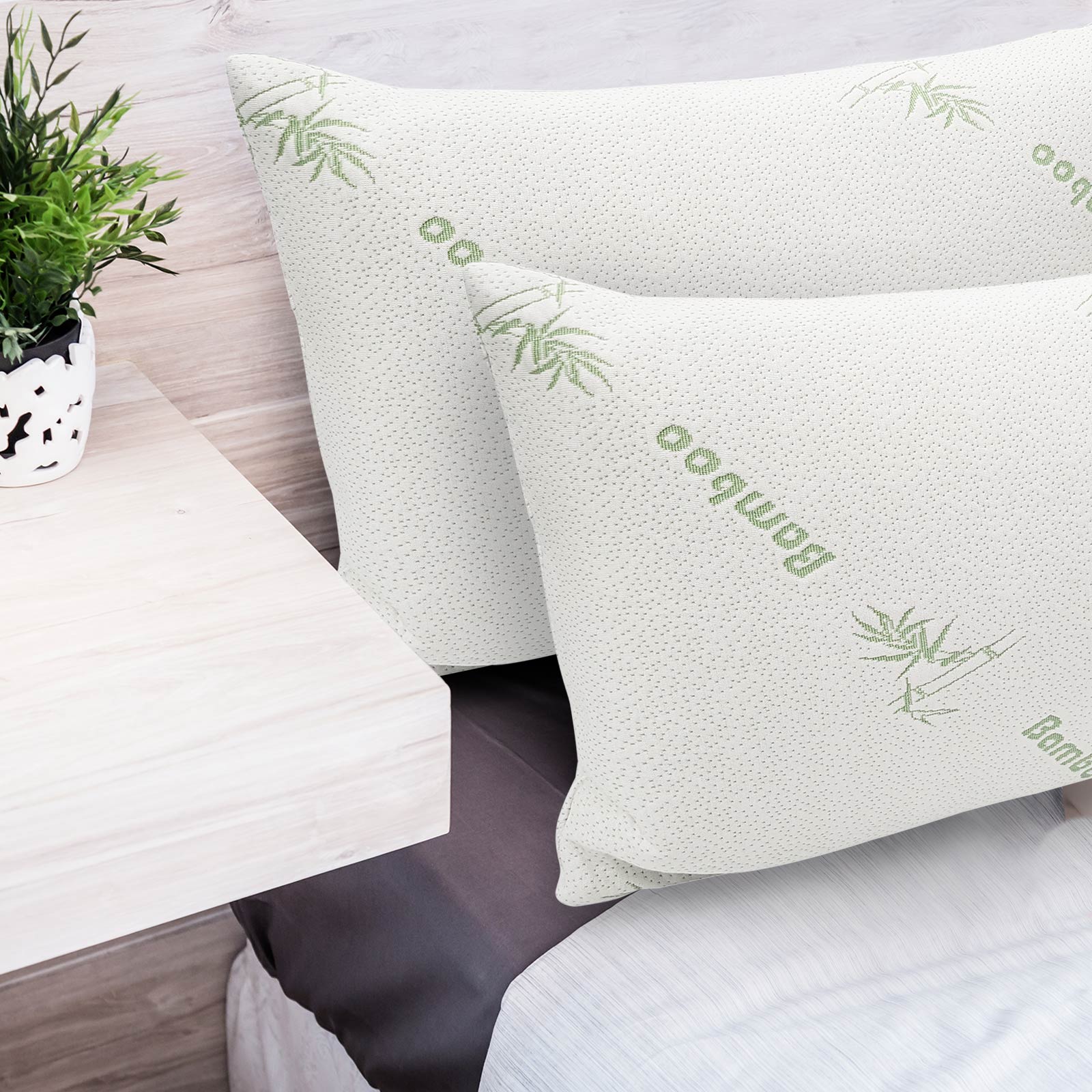 ROYAL COMFORT BAMBOO COVERED MEMORY FOAM PILLOW - SINGLE-1951134816787369987