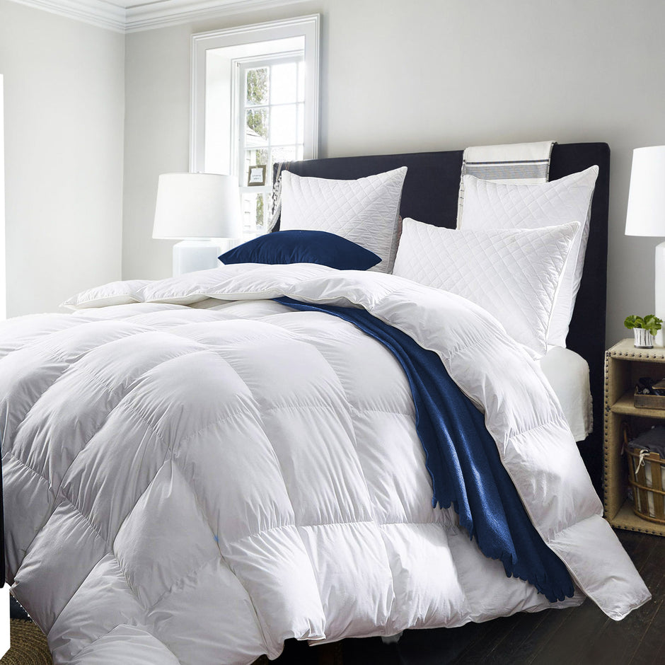 Royal Comfort Goose Deluxe 50/50 feather and down Quilt 500gsm -Queen-1951134838757134336