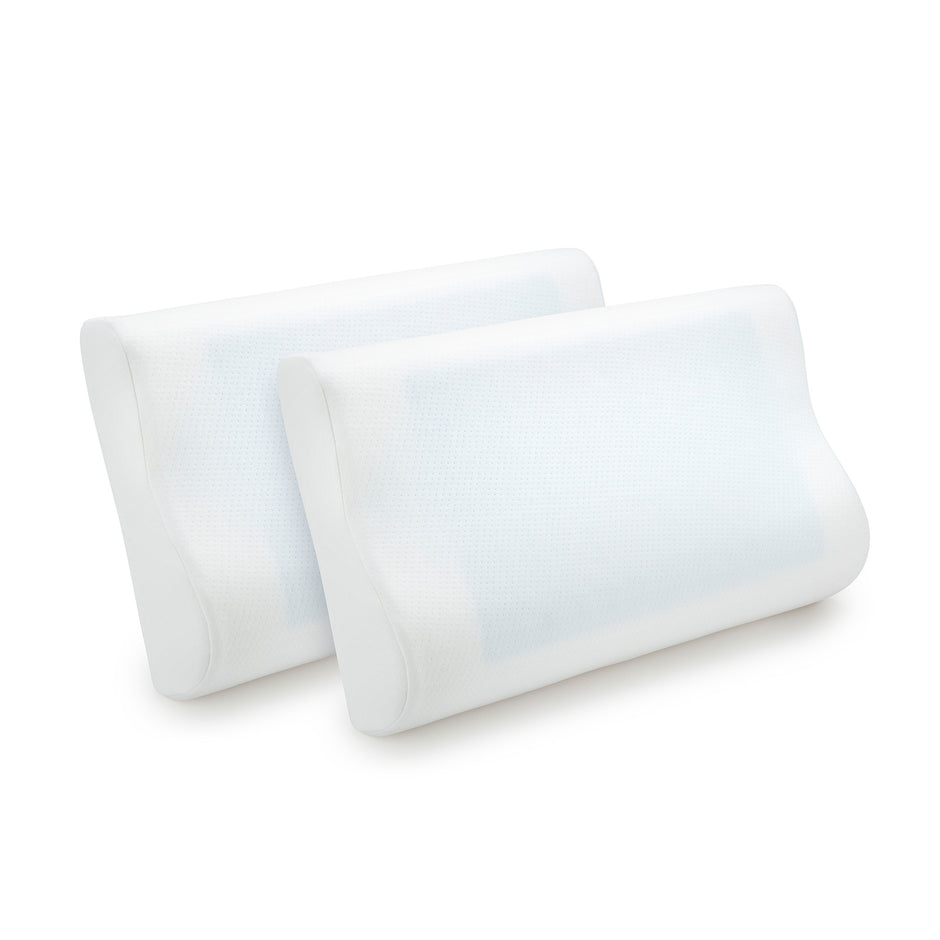 Royal Comfort - Gel Memory Foam Pillow Contour - Twin Pack-1951134816955142146