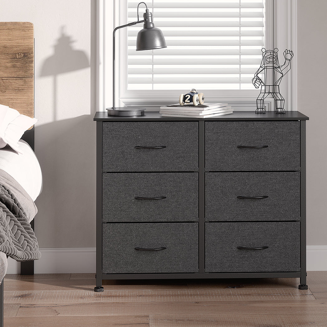 Levede Storage Cabinet Tower Chest Dark Grey-2006733261635719175