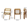 Levede 2X Foldable Rattan Dining Chairs Walnut-2006733269277741058