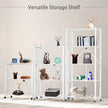CARLA HOME 4-Tier Foldable Storage Shelf with Wheels for Kitchen, Garage, Pantry or Basement (White)-1978962266032312328