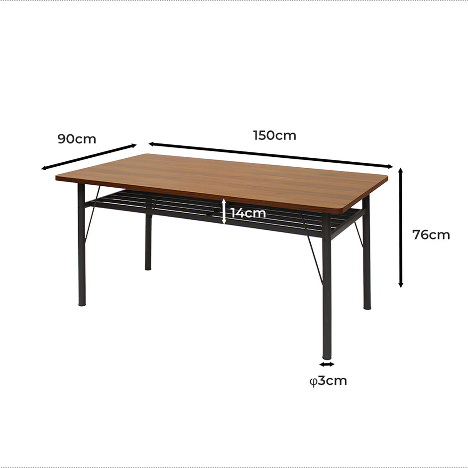 Levede Dining Table Storage Shelf 4-6 Seater 150cm-2018816926410739714