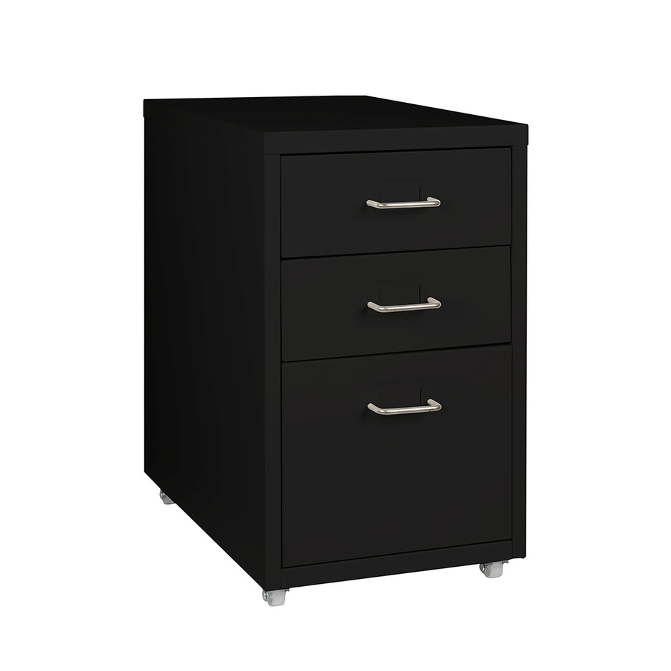 Levede 3 Drawer Office Drawers Cabinet Black-2018816765886337024